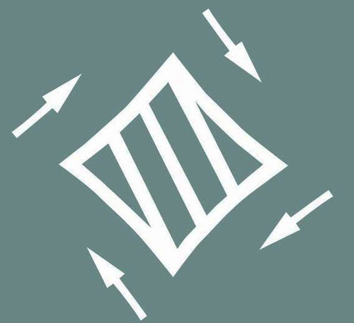 中心圈 a 注释:中心圈设置在交叉路口中心的白色圆形或者是菱形的区域